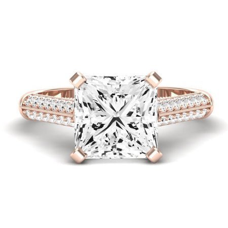 Iberis Moissanite Matching Band Only (does Not Include Engagement Ring) For Ring With Princess Center rosegold