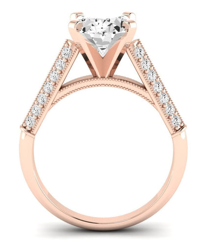 Iberis Oval Moissanite Engagement Ring rosegold