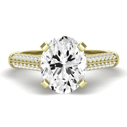 Iberis Oval Moissanite Engagement Ring yellowgold