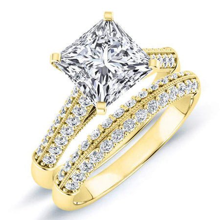 Iberis Princess Moissanite Bridal Set yellowgold