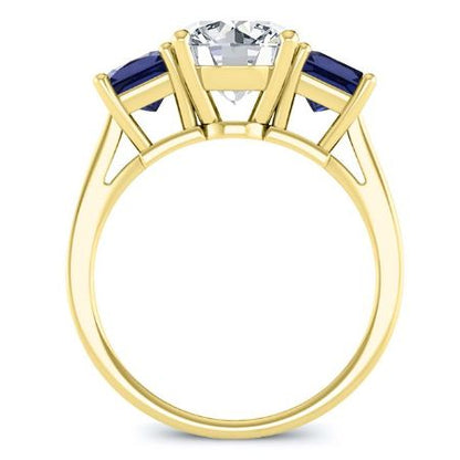 Ilex Diamond Matching Band Only (engagement Ring Not Included) For Ring With Round Center yellowgold