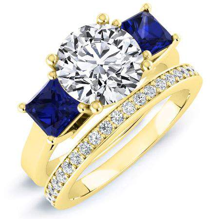 Ilex Diamond Matching Band Only (engagement Ring Not Included) For Ring With Round Center yellowgold