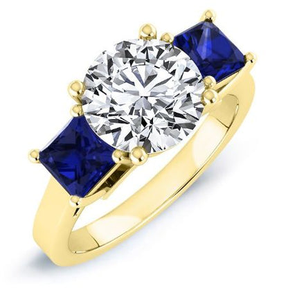 Ilex Diamond Matching Band Only (engagement Ring Not Included) For Ring With Round Center yellowgold