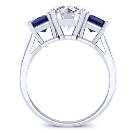 Ilex Diamond Matching Band Only (engagement Ring Not Included) For Ring With Round Center whitegold