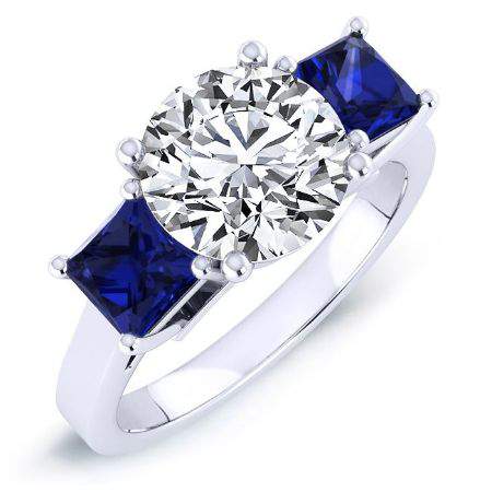 Ilex Round Moissanite Engagement Ring whitegold