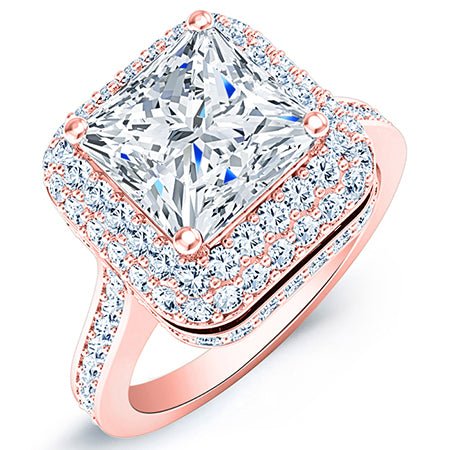 Indigo Princess Diamond Bridal Set (Lab Grown Igi Cert) rosegold
