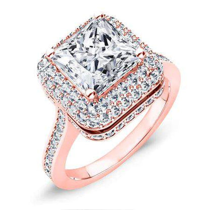 Indigo Princess Diamond Engagement Ring (Lab Grown Igi Cert) rosegold