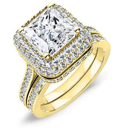 Indigo Princess Moissanite Bridal Set yellowgold