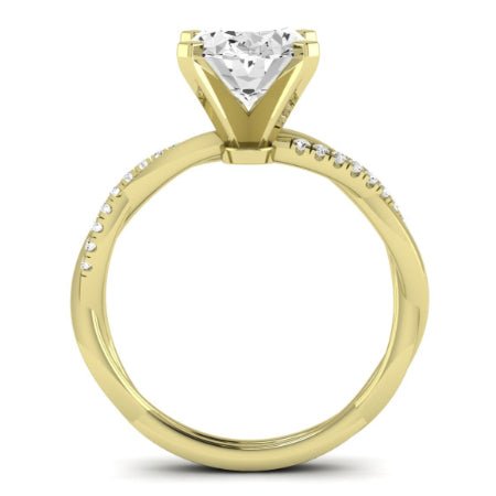 Iris Diamond Matching Band Only (does Not Include Engagement Ring) For Ring With Oval Center yellowgold