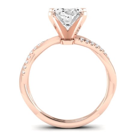 Iris Diamond Matching Band Only (does Not Include Engagement Ring) For Ring With Oval Center rosegold