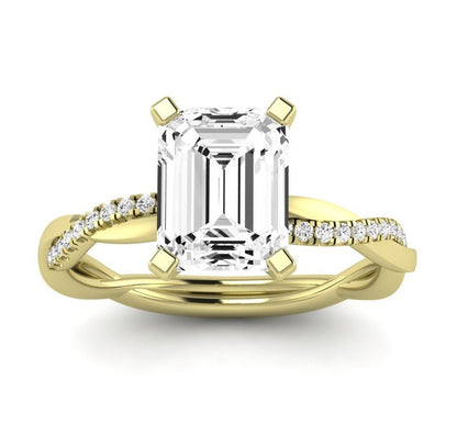 Iris Emerald Diamond Engagement Ring (Lab Grown Igi Cert) yellowgold