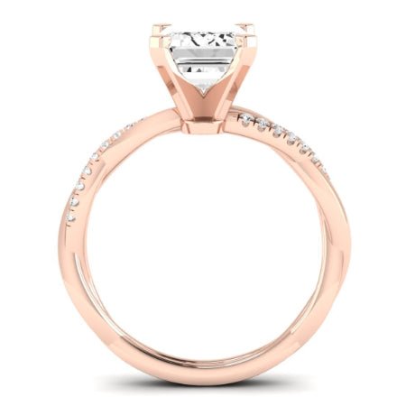 Iris Emerald Moissanite Bridal Set rosegold