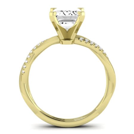 Iris Emerald Moissanite Bridal Set yellowgold