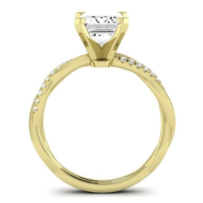 Iris Emerald Moissanite Bridal Set yellowgold
