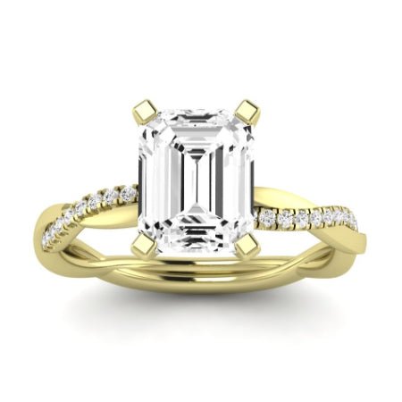 Iris Emerald Moissanite Bridal Set yellowgold