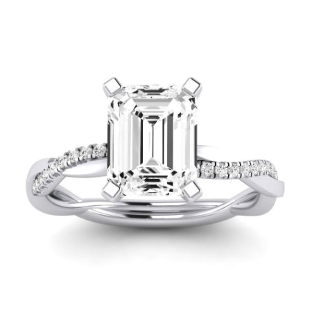 Iris Emerald Moissanite Bridal Set whitegold