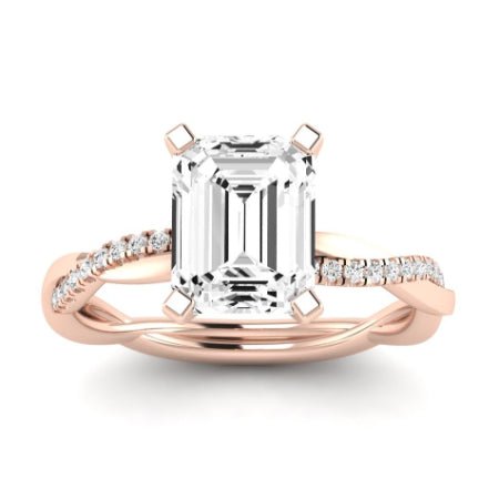 Iris Emerald Moissanite Bridal Set rosegold