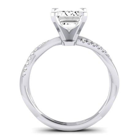 Iris Emerald Moissanite Bridal Set whitegold