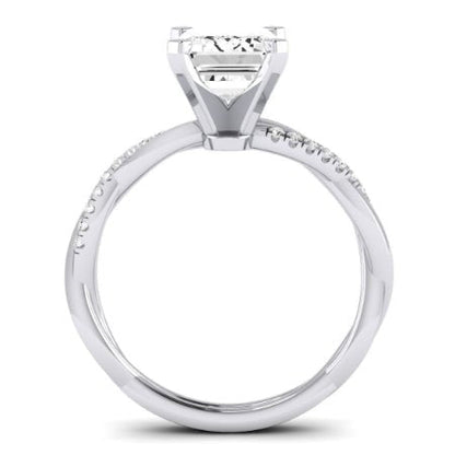 Iris Emerald Moissanite Bridal Set whitegold