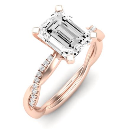 Iris Emerald Moissanite Bridal Set rosegold