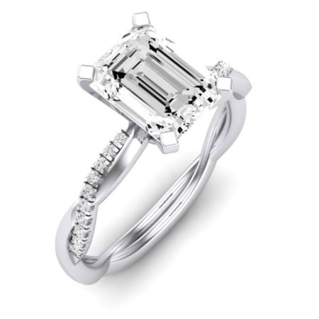 Iris Emerald Moissanite Bridal Set whitegold
