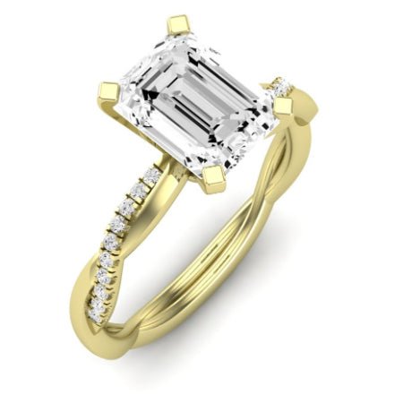 Iris Emerald Moissanite Bridal Set yellowgold