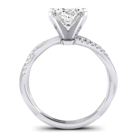 Iris Oval Moissanite Bridal Set whitegold