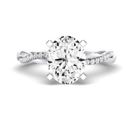 Iris Oval Moissanite Bridal Set whitegold