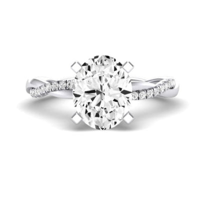 Iris Oval Moissanite Bridal Set whitegold