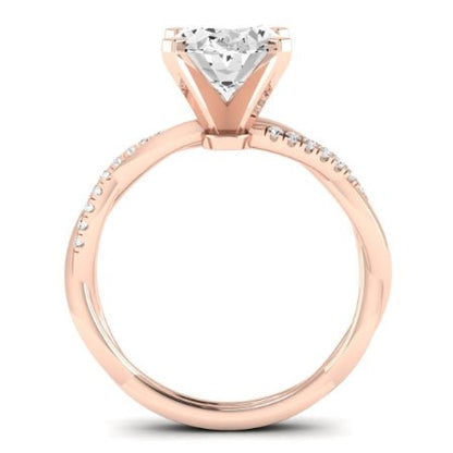 Iris Oval Moissanite Bridal Set rosegold