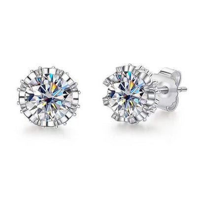 Isla Moissanite Earrings whitegold