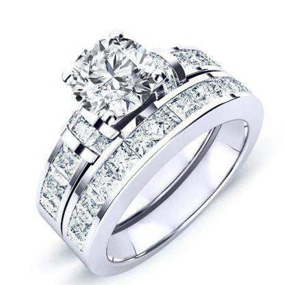 Ivy Round Moissanite Bridal Set whitegold