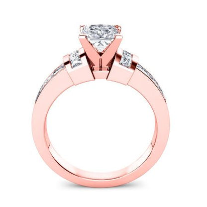 Ivy Round Moissanite Bridal Set rosegold