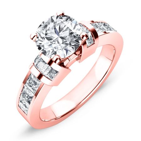 Ivy Round Moissanite Bridal Set rosegold