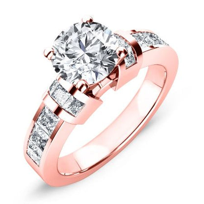 Ivy Round Moissanite Bridal Set rosegold