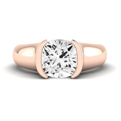 Jasmine Diamond Matching Band Only (does Not Include Engagement Ring) For Ring With Cushion Center rosegold