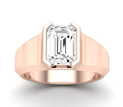 Jasmine Emerald Diamond Engagement Ring (Lab Grown Igi Cert) rosegold