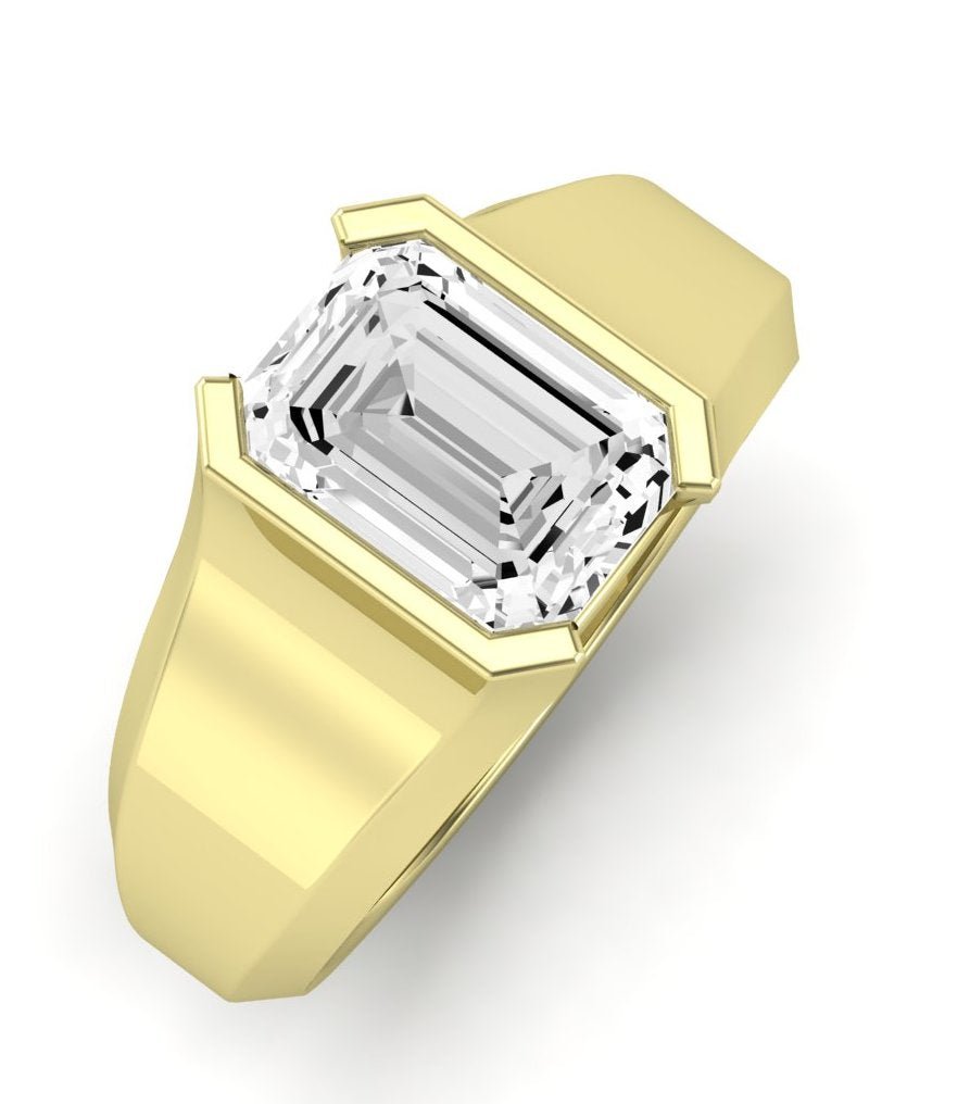 Jasmine Emerald Moissanite Engagement Ring yellowgold