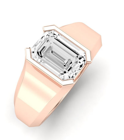 Jasmine Emerald Diamond Engagement Ring (Lab Grown Igi Cert) rosegold