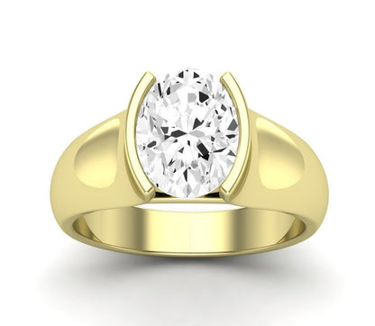Jasmine - GIA Natural Oval Diamond Engagement Ring