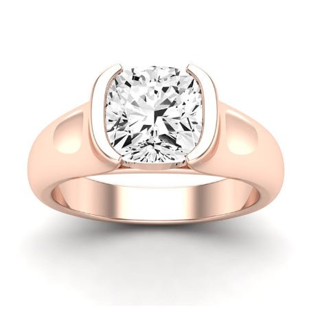 Jasmine Moissanite Matching Band Only (does Not Include Engagement Ring) For Ring With Cushion Center rosegold