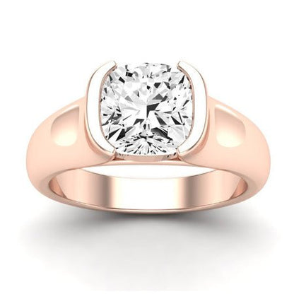 Jasmine Moissanite Matching Band Only (does Not Include Engagement Ring) For Ring With Cushion Center rosegold