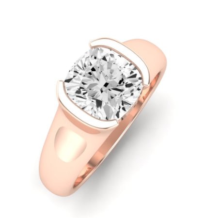Jasmine Moissanite Matching Band Only (does Not Include Engagement Ring) For Ring With Cushion Center rosegold