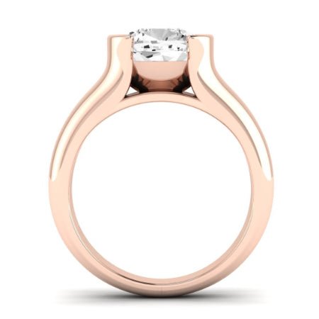 Jasmine Moissanite Matching Band Only (does Not Include Engagement Ring) For Ring With Cushion Center rosegold