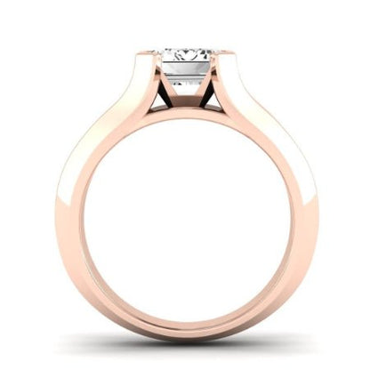 Jasmine Moissanite Matching Band Only (does Not Include Engagement Ring) For Ring With Emerald Center rosegold