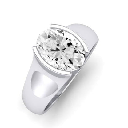 Jasmine Oval Moissanite Bridal Set whitegold
