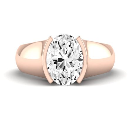 Jasmine Oval Moissanite Bridal Set rosegold