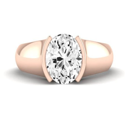 Jasmine Oval Moissanite Bridal Set rosegold