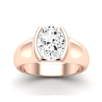 Jasmine Oval Moissanite Bridal Set rosegold