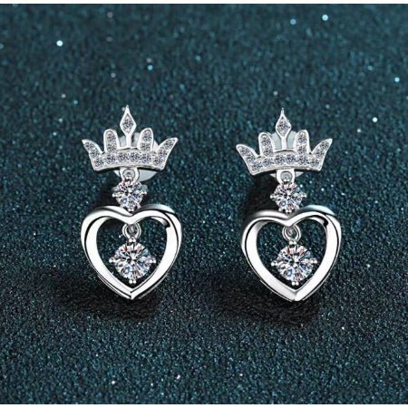 Jenn Round Diamond Earrings whitegold